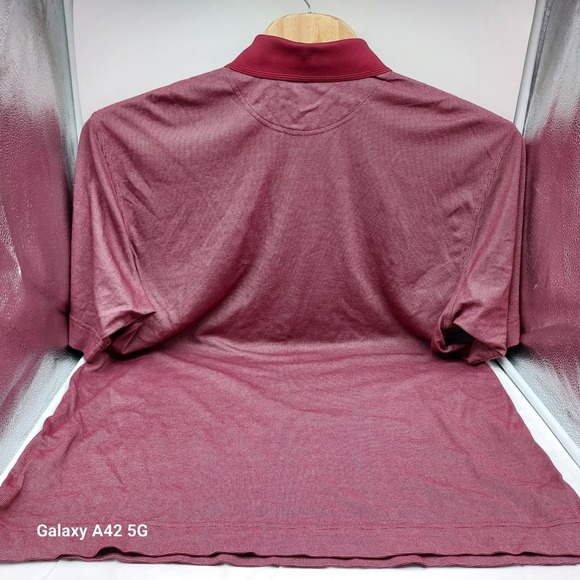 Cutter Buck Red Heathered Golf Polo Shirt CB DryTec XL TG - Picture 6 of 6